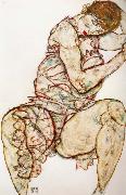 Egon Schiele Seated Woman with her Left Hand in her Hair France oil painting artist